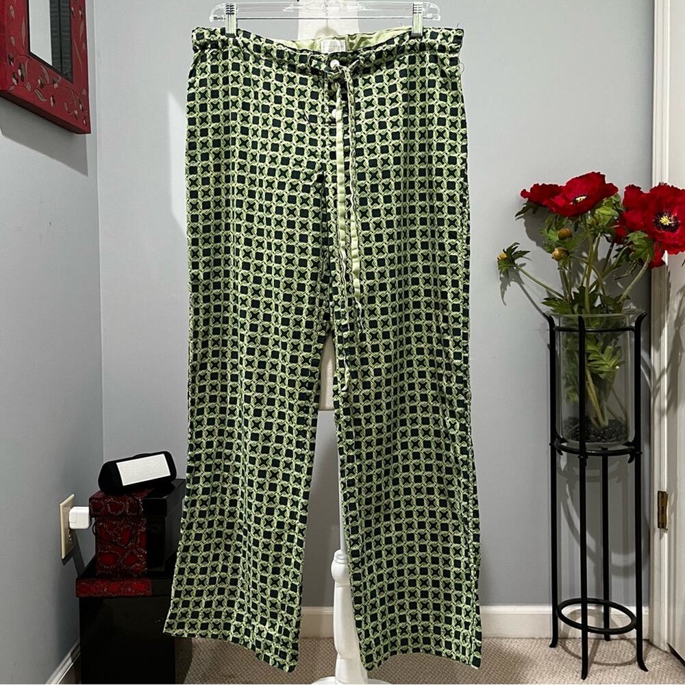 NEW Banana Republic Geometric Checkered Button Fly Relaxed Pajama Bottom S NWOT